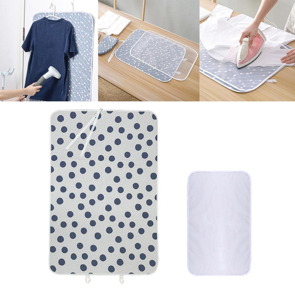 Hanging Ironing Board Press Pad with Mesh Vertical Space Saving Mat Steamer for