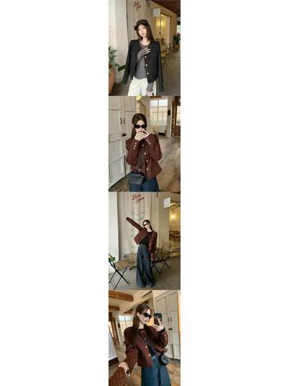 Chic Retro Sequin Long-Sleeve Jacket - Women's Autumn Fashion