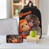Baby Punch Monkey, Viral Monkey Kids Backpack Lunch Box Pen Bags for Boys Girls Backpacks Kawaii Schoolbag Bookbag Set
