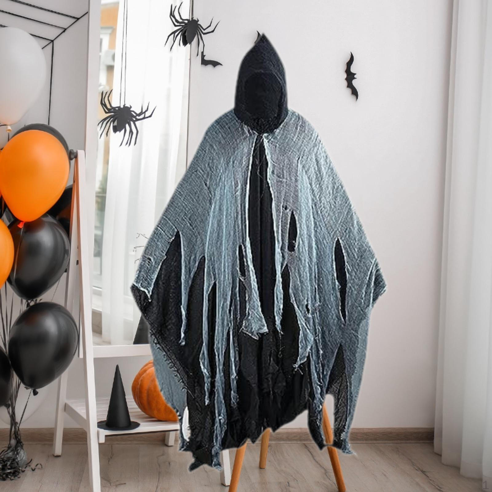 

Костюм с капюшоном и привидениями, мрачная накидка для вечеринки