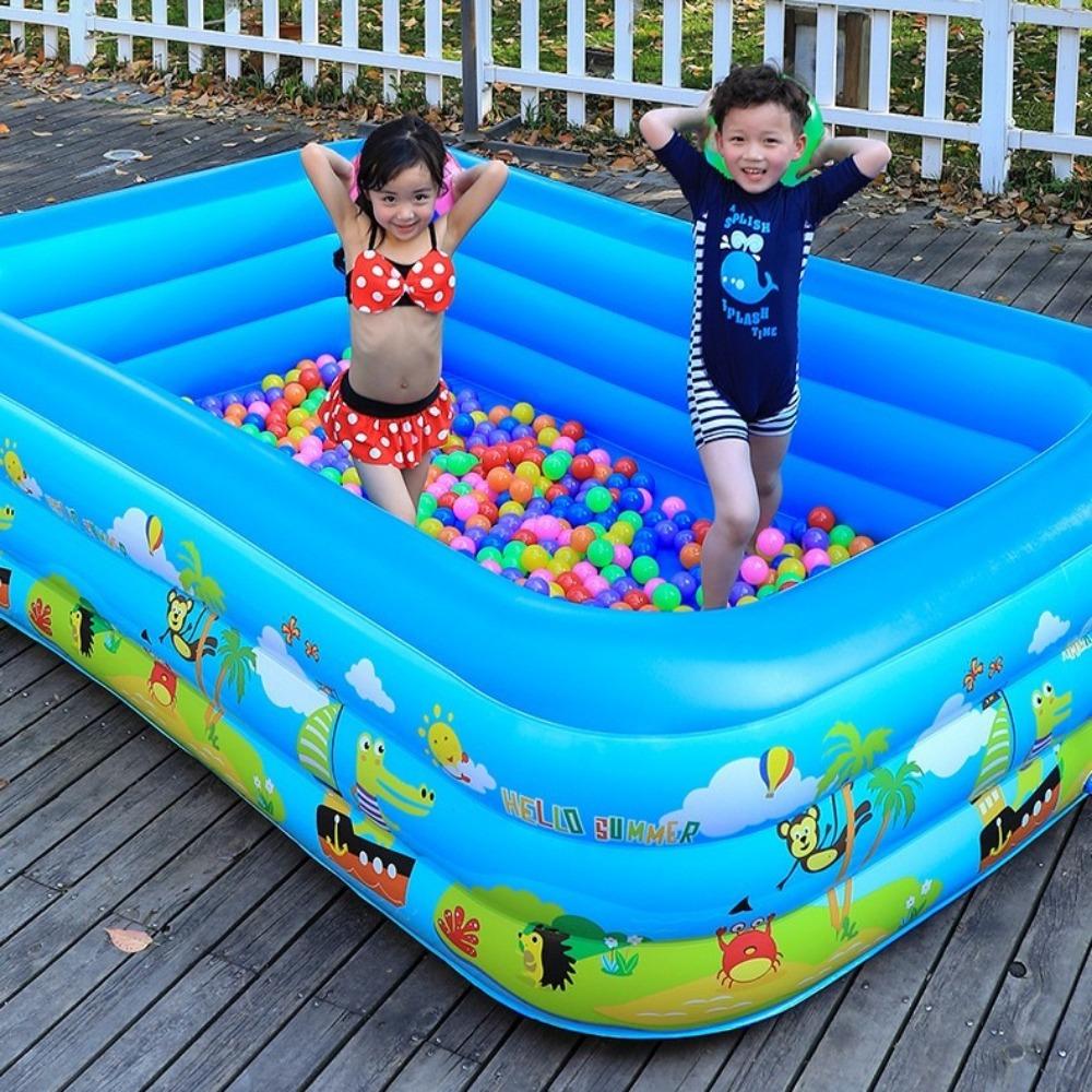 1PC Inflatable Outdoor Pool, Durable PVC Material,  Multiple Components for Outdoor bathtub Backyard Fun and Family Gatherings