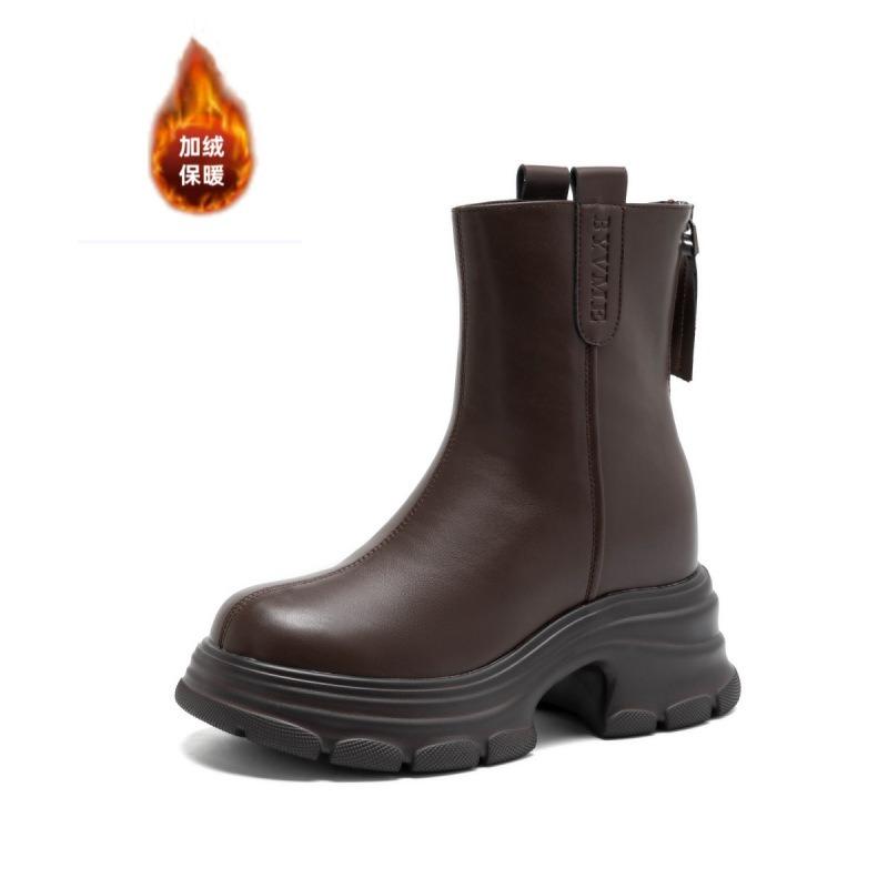 Innere Höhenerhöhung cm Martin Stiefel Damen Herbst und Winter neue Muffin dicksohlige kleine kurze Stiefel Fleece Stiefel