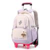 Zaino scolastico per bambina della scuola elementare con carrello BookBag Zaino scolastico con ruote per bambini Zaino studente staccabile con ruote