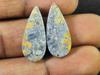 19Cts. Natural Maligano Jasper (10mm X 25mm each) Pear Cabochon Match Pair SK-2768
