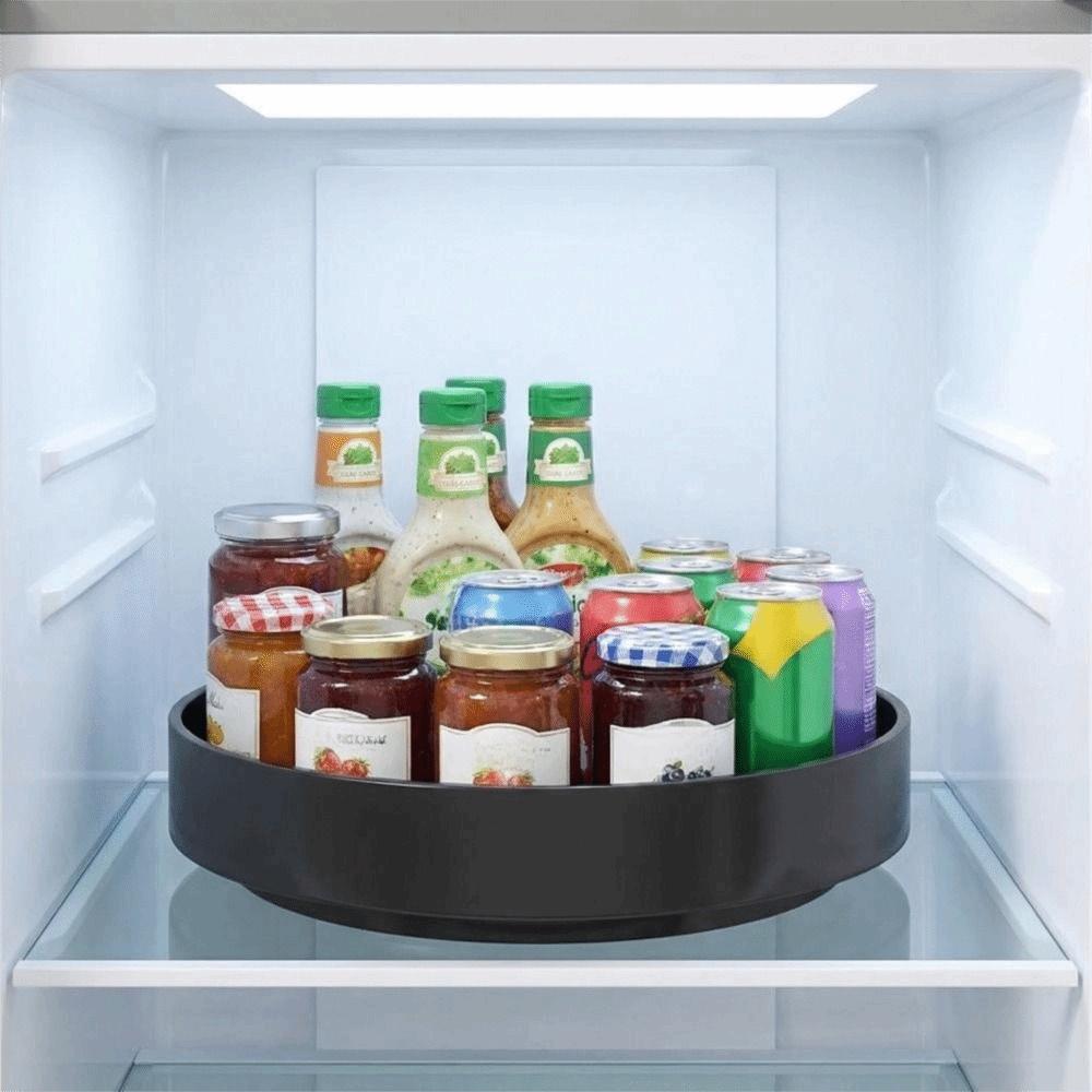Large Capacity Condiment Storage Rack Round Seasoning Storage Holder  for Kitchen