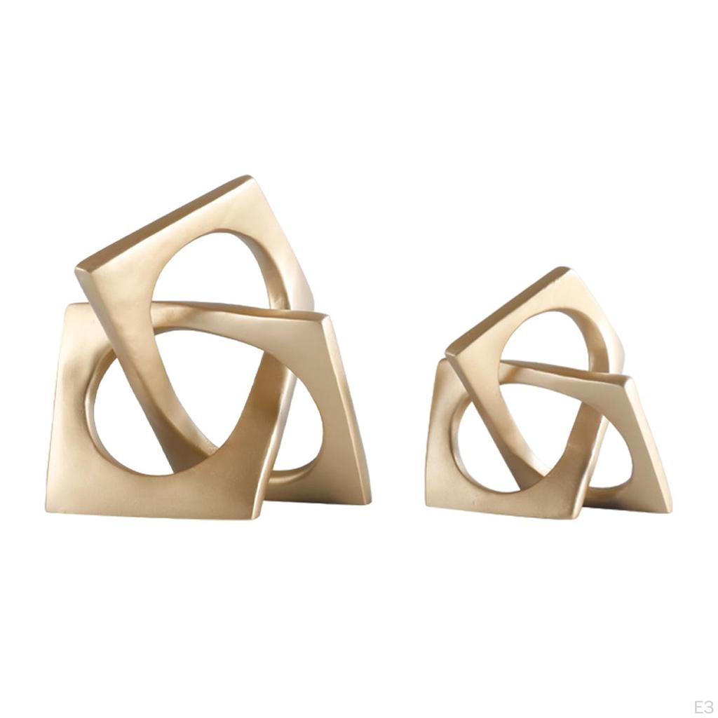 Geometric Sculpture Decorative Figurine Collection, Tabletop Ornament Modern Statue for Bookshelf,