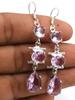 Pink Topaz Gemstone Ethnic Handmade Drop Dengle Earring Jewelry ER 280