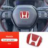 Car Mirror surface Logo Front Grille Trunk Steering Wheel Decoration Accessories For 2006-2019Honda Civic 8th 9th 9.5th 10th Gen aju256