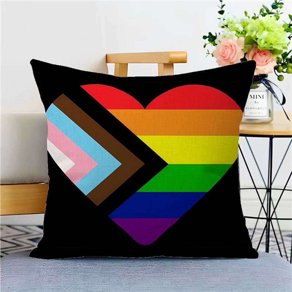 LGBTQ Art Pride Lesbian Gay Rainbow Flag Pillow Anime Pillow Sofa Bed Head Pillow Cover Cushion Cover X Cm Fashion