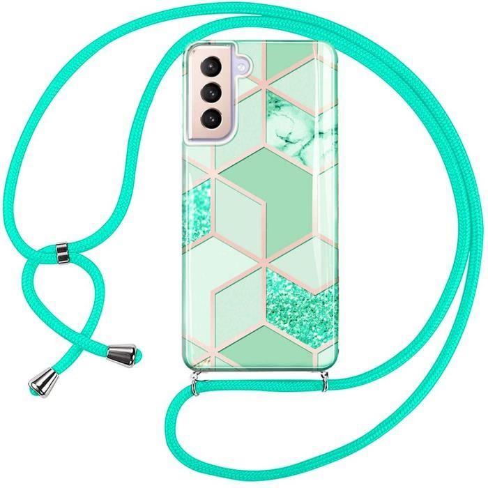 Coque - BOOLING - Samsung Galaxy S21 - Turquoise - Protection Anti-choc - Design Élégant