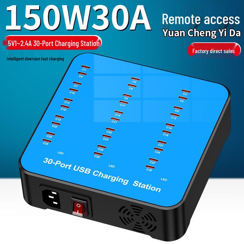 

Type-C Multi-Port Charger: 30-60 Ports, USB-C Fast Charging Station for Apple Devices 30-port Type-C Charger [150W]