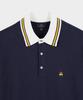 BROOKS BROTHERS Contrast Short Sleeve Polo Sweater (Indigo) (Bbwtmf4547Ofm)