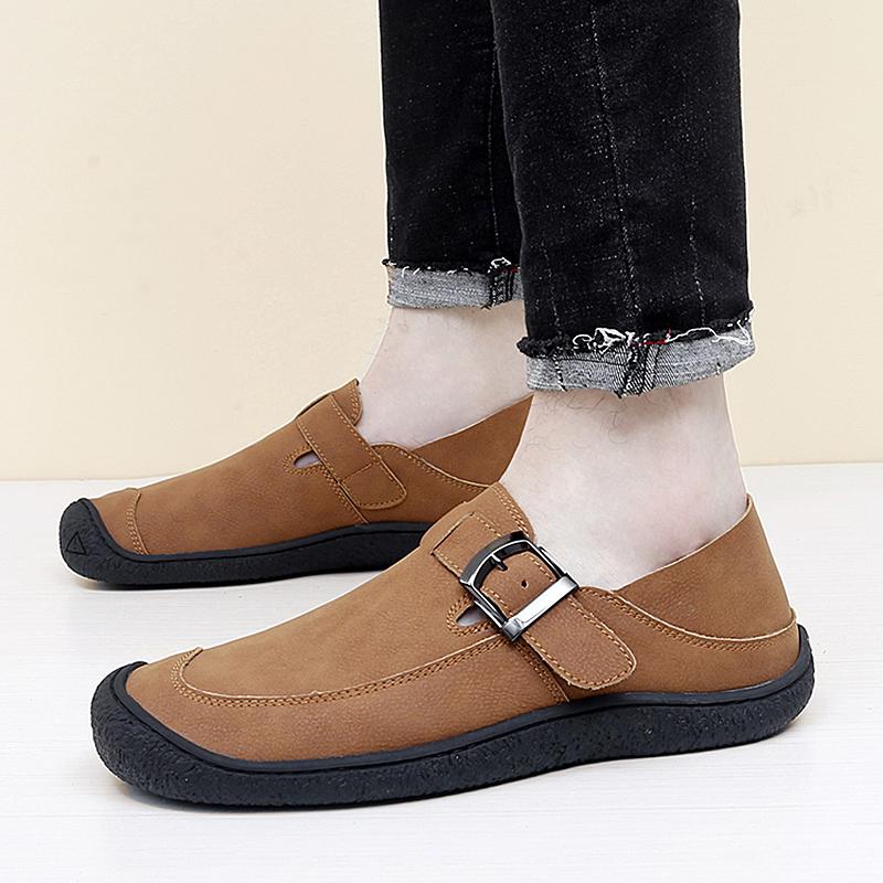 High Quality Handmade Leather Casual Men Soft Shoes Design Sneakers Man Comfortable Leather Shoes