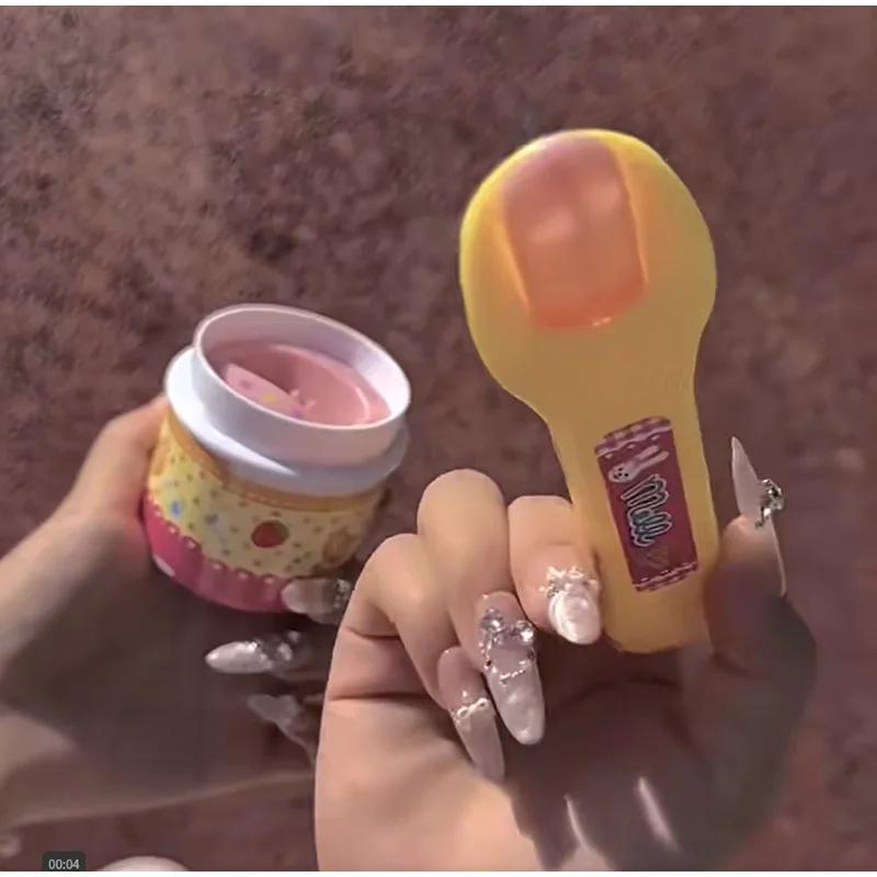 1 Set Simulation  Play Strawberry Pudding Toy Early Education Japanese Play House Food Feeding Pudding Feeding Toys