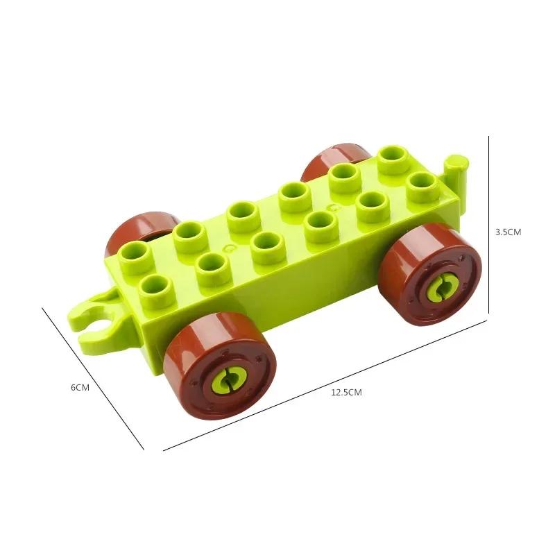 Big Building Blocks Compatible Large Bricks Road Plate Car Parking Pole Fuel Station City Traffic Kids Educational Creative Toys