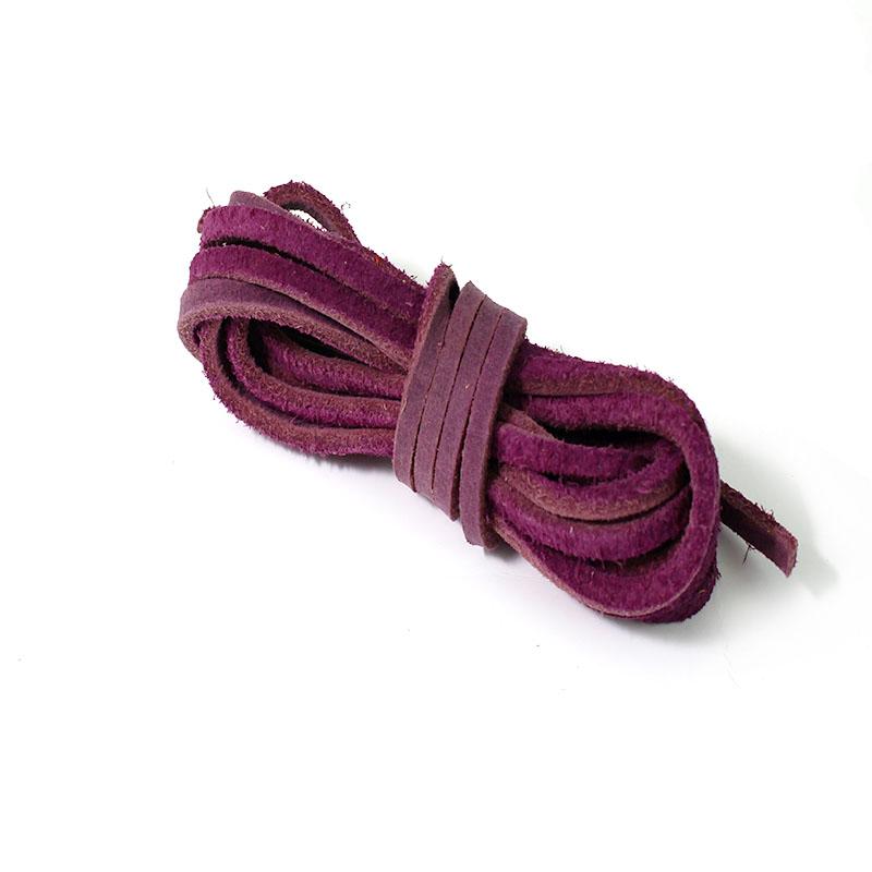 2M Genuine Cow Leather Cord Rope 3x2mm Flat Leather Strap String for DIY Bracelet Necklace Pendant Jewelry Making Accessories