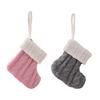HaoBei Nordic Pink Knitted Christmas Stocking - Mini Gift Decoration