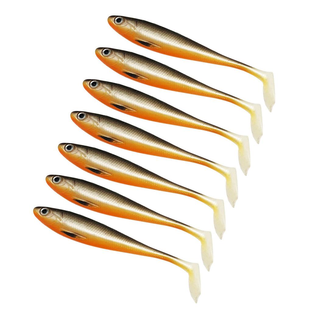 7 Stück Kunstköder Angelköder Schaufelschwanz Swimbaits für Barsch Forelle Zander Angelköder Swimbaits für Salzwasser
