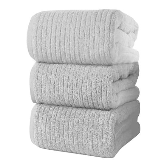 Tkone Bath Towel Set of 3, 60x120cm, Face Towel, Highly Absorbent, Quick-Drying, Hotel Quality, Large, Durable, Plush, Soft Touch, Instant