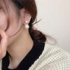 PONYKISS  Sterling Silver Needle Round Pearl Stud Earrings for Women Minimalist Trendy Fashion  Detachable Accessories