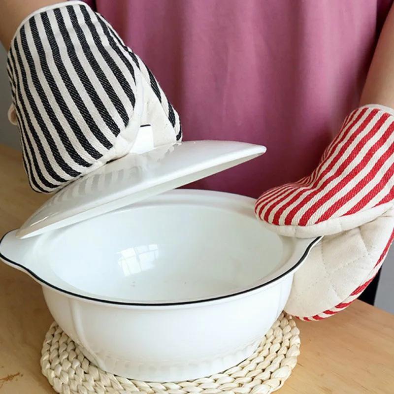 1Pc Cotton Anti-Scalding Oven Gloves Mitts Potholder Kitchen Duckbill Shape Cotton Gloves Tray Dish Bowl Holder Oven Hand Clip