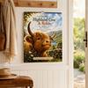Holiday Gift for Her 2027 Highland Cow Wall Calendar, A4 Hanging Monthly Planner Home Personalized Lovers Office, Scottish Cattle Decorative Schedule