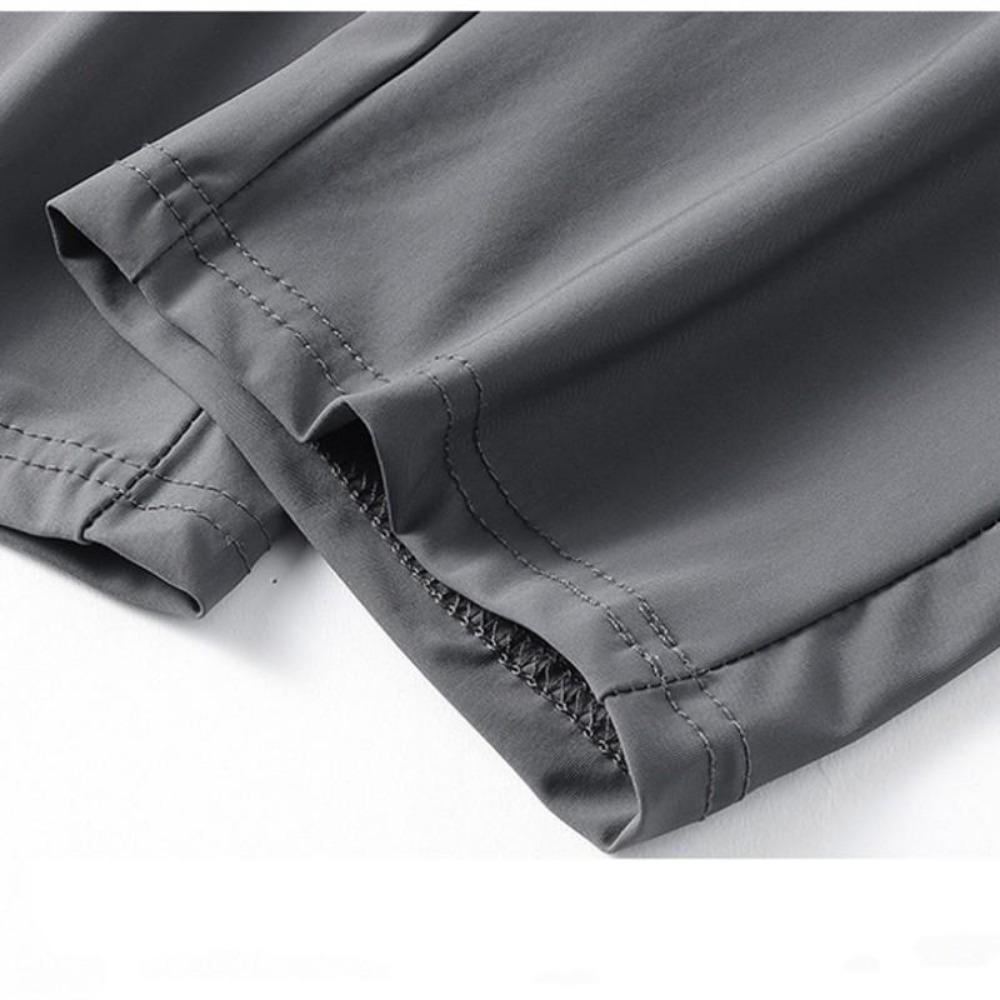 Men's Cool Skin-friendly Casual Pants Daily Jogging Speed Dry Sweatpants Summer Stretch Stylish Pants Black and Grey