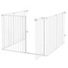 6 Panels Foldable Dog Playpen, Puppy Pen Crate with Door - White