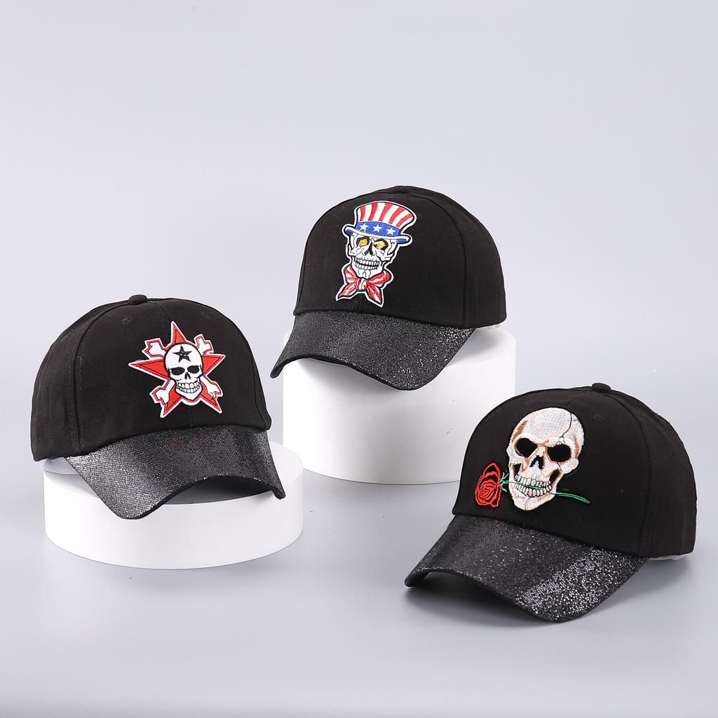 Skull Baseball Cap Halloween Party Funny Scary Expression Design Costume Party Accessories For Men Women Unisex