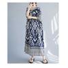 Summer New Temperament V-neck Mid-length Dress Retro Printing Loose Dresses