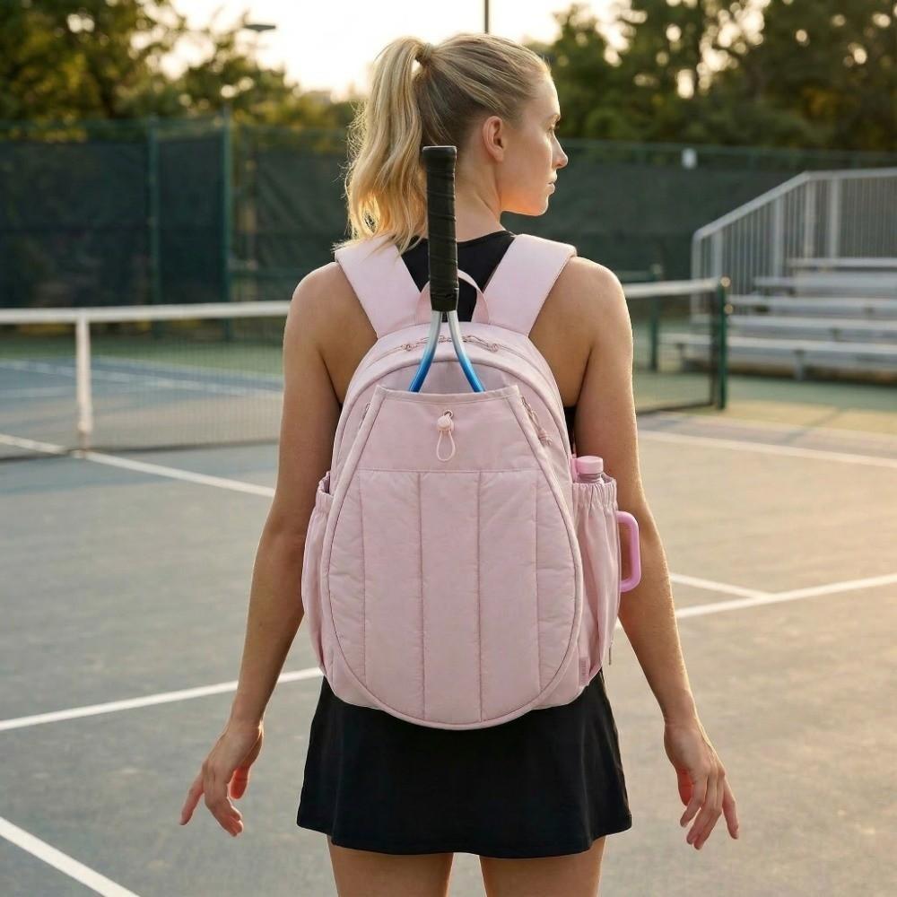 Adjustable Tennis Backpack Large Capacity Pickleball Racket Bag Sports Fitness Bag  Travel