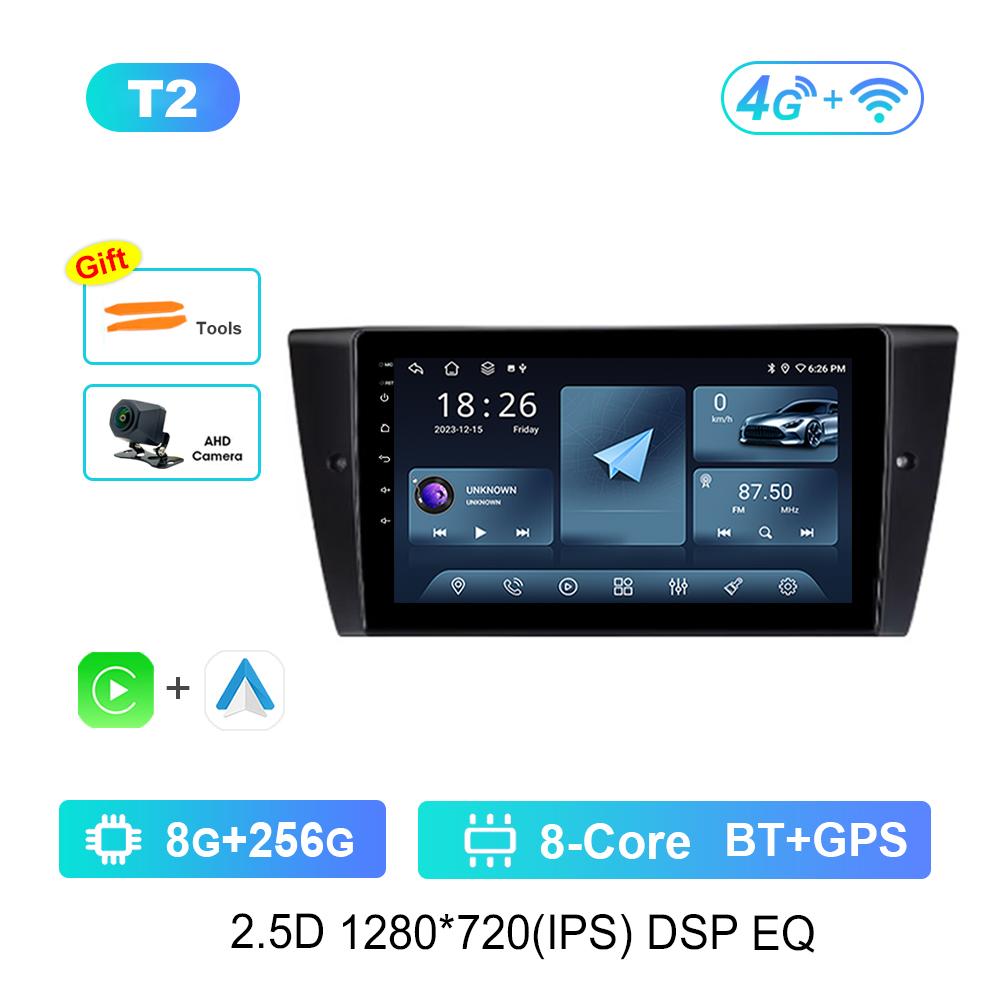 9 Inch for BMW 3-Series E90 E91 E92 E93 Android OS Car Audio Multimedia Player DSP Stereo Head Unit 4G Carplay IPS Screen WiFi