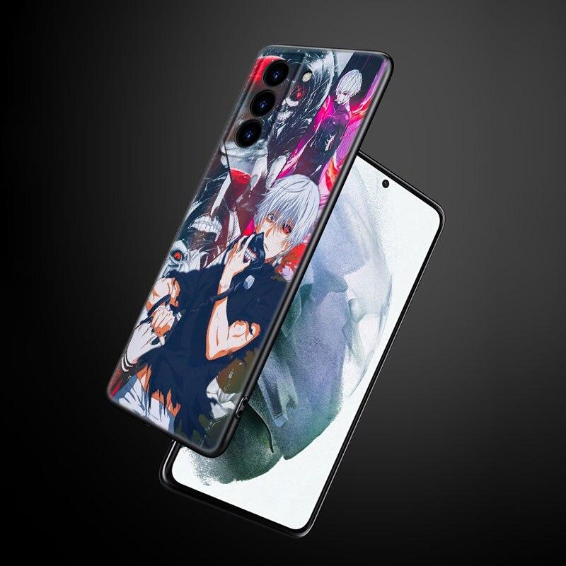 Anime Tokyo Ghoul Phone Case For Samsung Galaxy S22 Pro S21 S20 Ultra FE S10 Lite 5G S10E S9 S8 Plus Soft TPU Black Cover