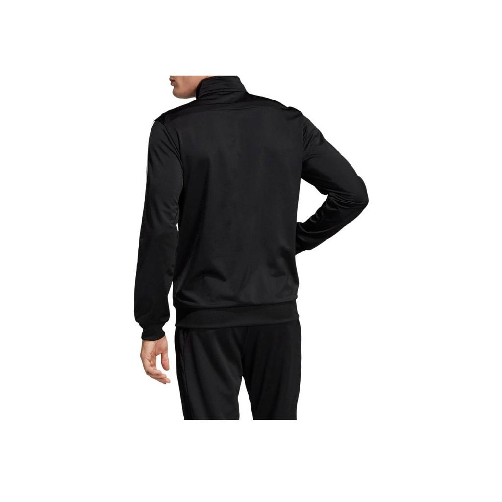 Adidas Solid Color Three-Stripes Print Logo Zip-Up Collar Jacket Men Jackets Black DT5783