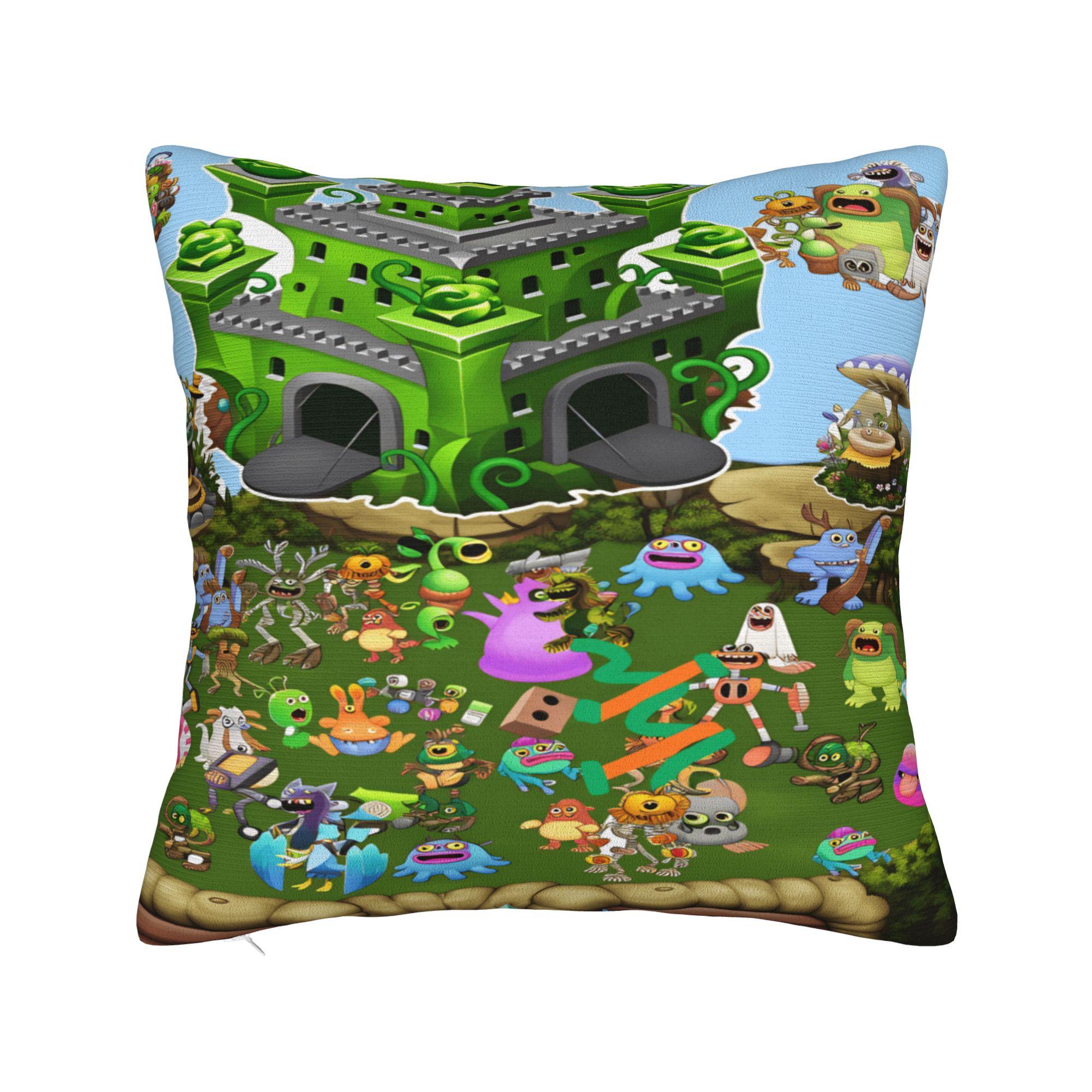 Наволочка My S-Singings M-Monsters Милая Забавная Наволочка Для Гостиной Дивана Наволочки 12x12Inch