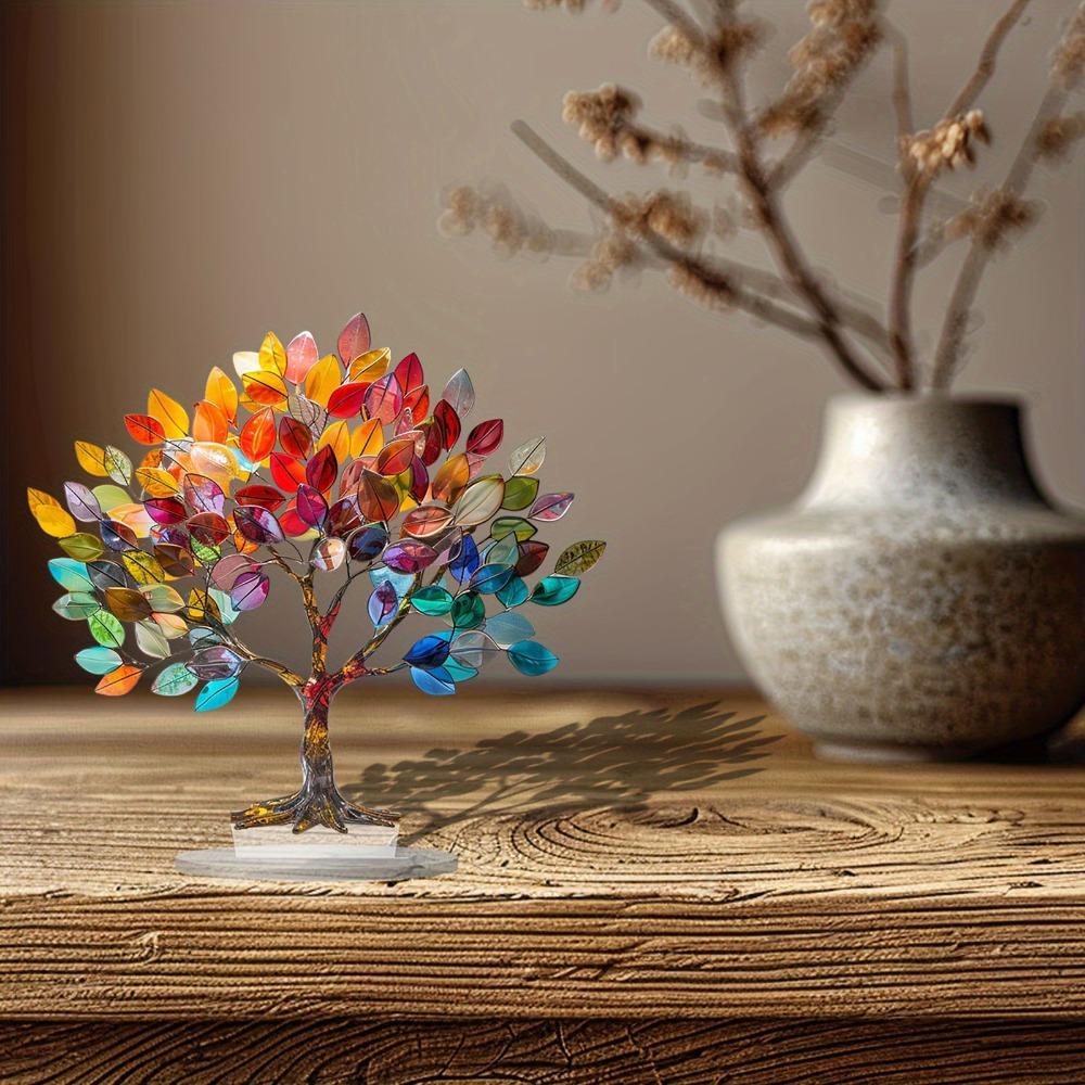 Water Resistant and Wear Resistant 2D Acrylic Tree Cutout Desktop Ornament