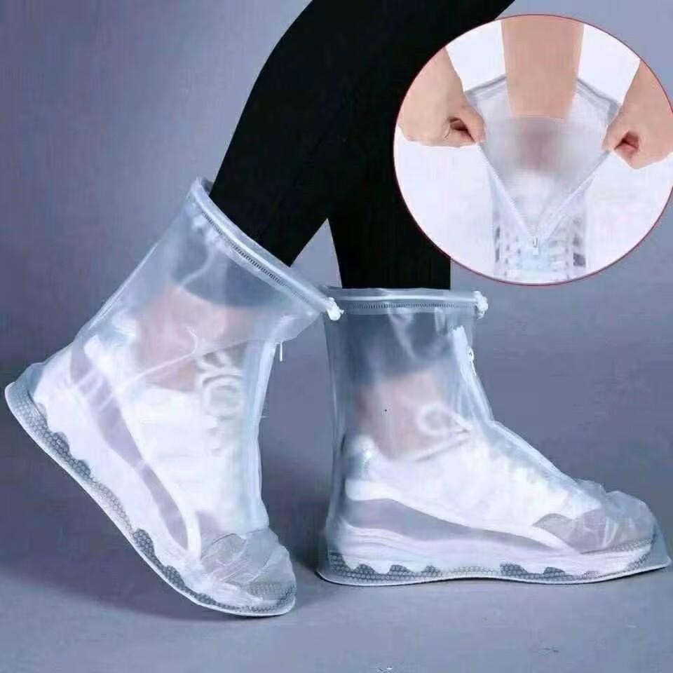 Shoe Covers with Zipper, Thickened Rain Boots for Adults Outdoor