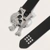 Gotischer Schädel Strass Schnalle Gürtel - Stilvolles Subkultur Punk Nieten Hip-Hop Rock Y2K Gürtel Accessoire Lässig Täglich ,Für Männer Frauen