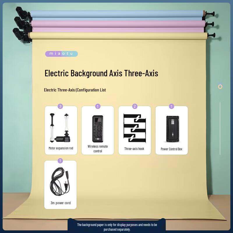 Miaotu Electric 3-Axis Studio Background Roller System