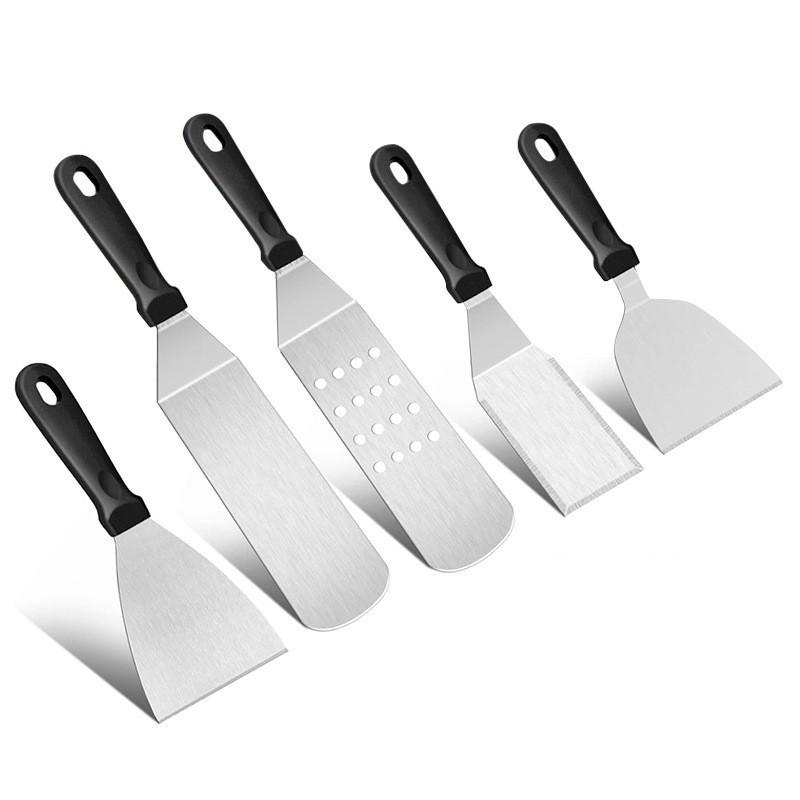Stainless Steel Steak And Pancake Spatula With Long Handle For Home Kitchen Cooking