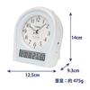 CASIO Alarm Clock Radio Clock Silver Analog Constant Light Temperature Humidity Calendar TTM-160NJ-8JF