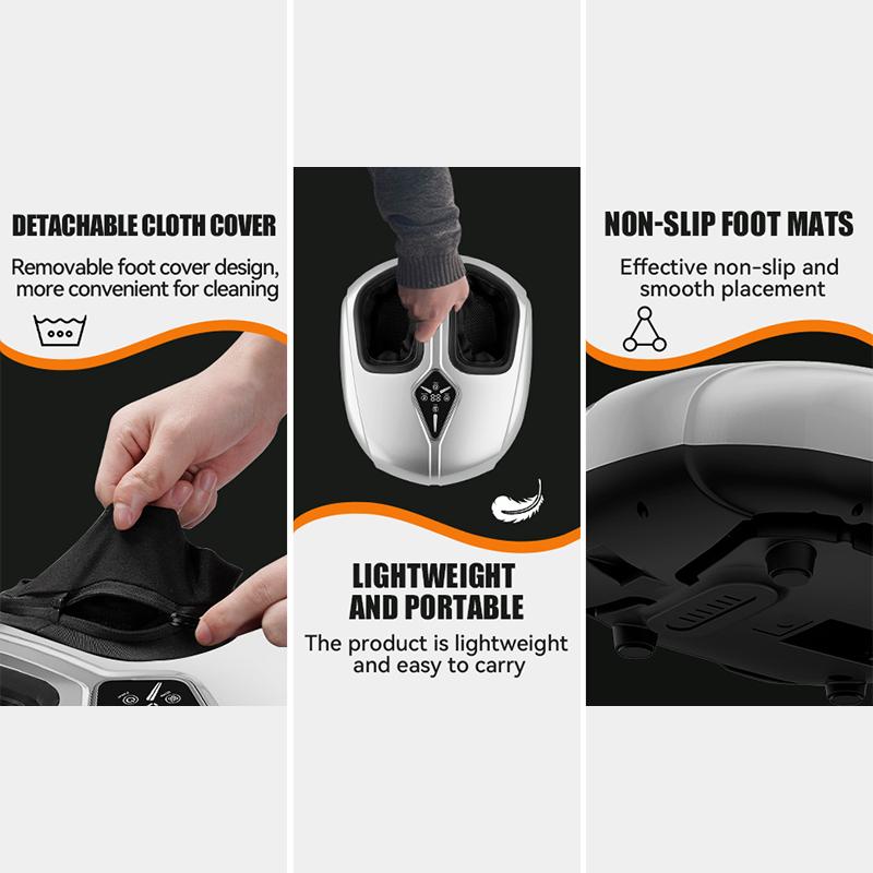 Electric Foot Massage Machine Kneading Air Compression Foot Massager with Heating Vibration Relax Foot Household Gift