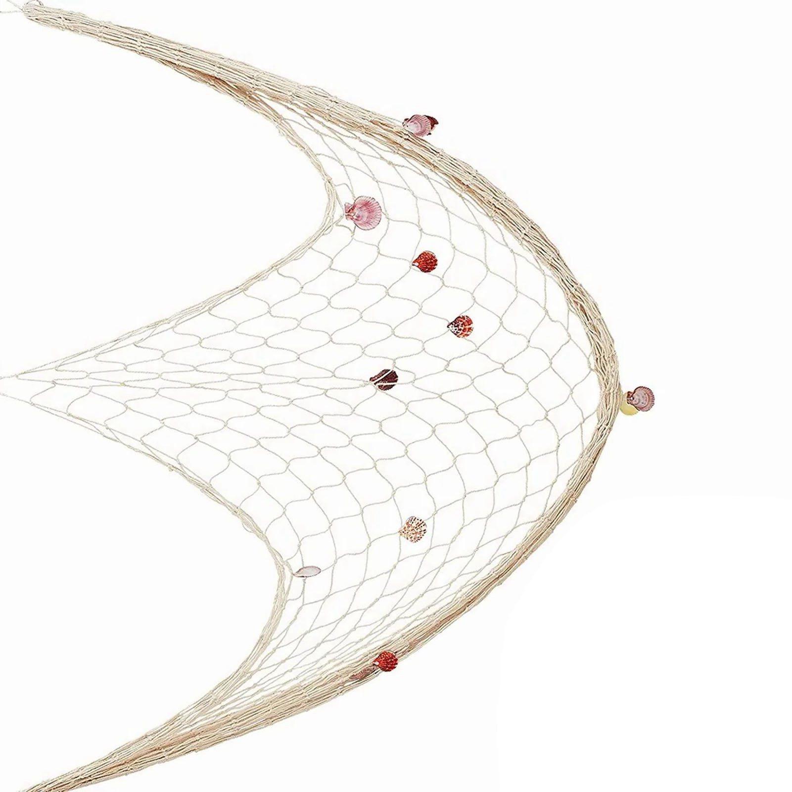 

Морская декоративная рыболовная сеть Хлопок Ручное плетение Средиземноморский стиль Рыболовная сеть для вечеринки Домашний фотореквизит