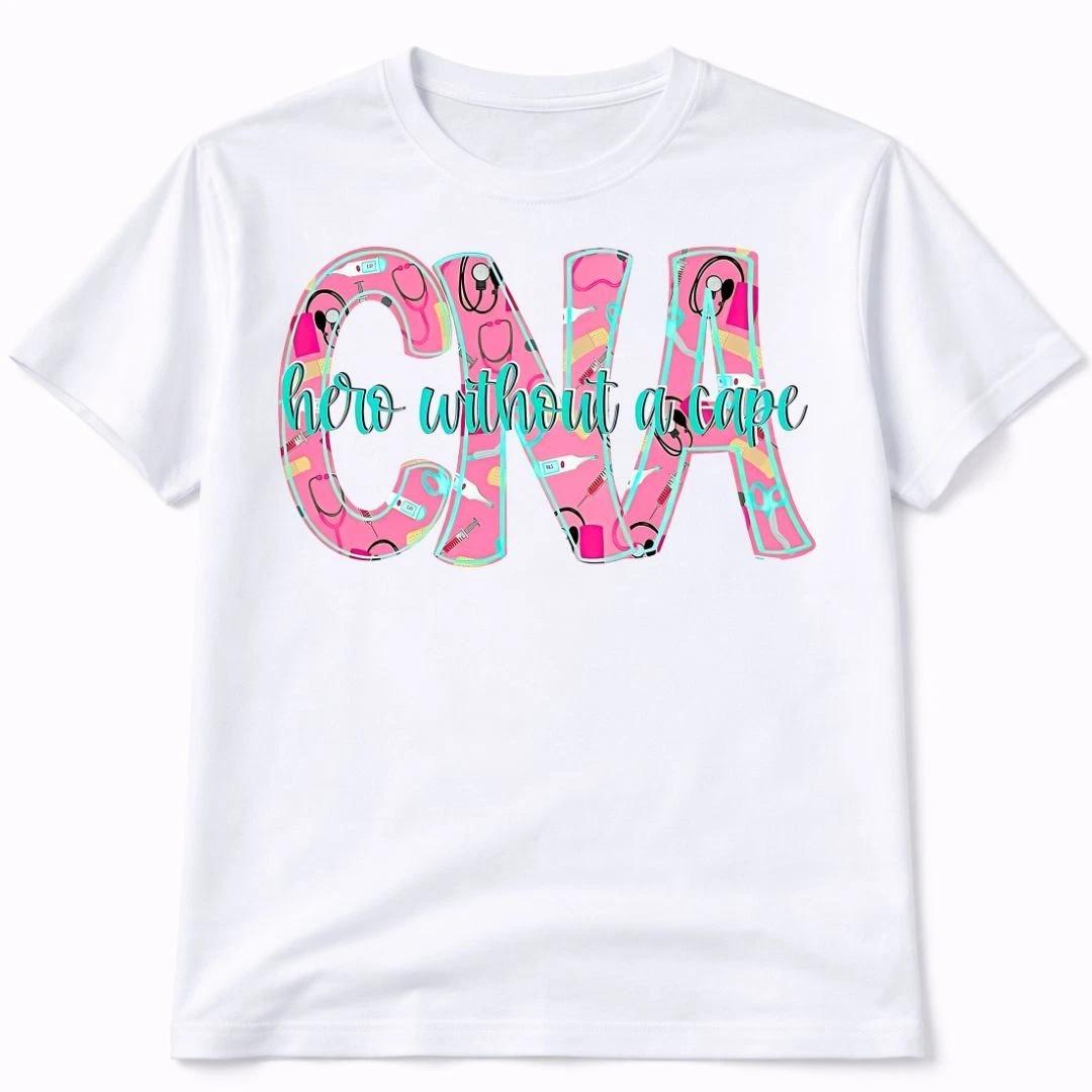 CNA Floral Custom Graphic T Shirt Trendy Boutique Style Tee Womens Gifts White XL