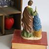 Vintage Holy Family Christmas Figurine Resins Nativity Scene Sculpture Holiday Tabletop Religious Decors Ornament Gift