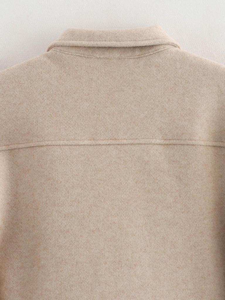 2024 Autumn/Winter Women's Multicolor Turn-Down Collar Tweed Jacket with Large Pockets