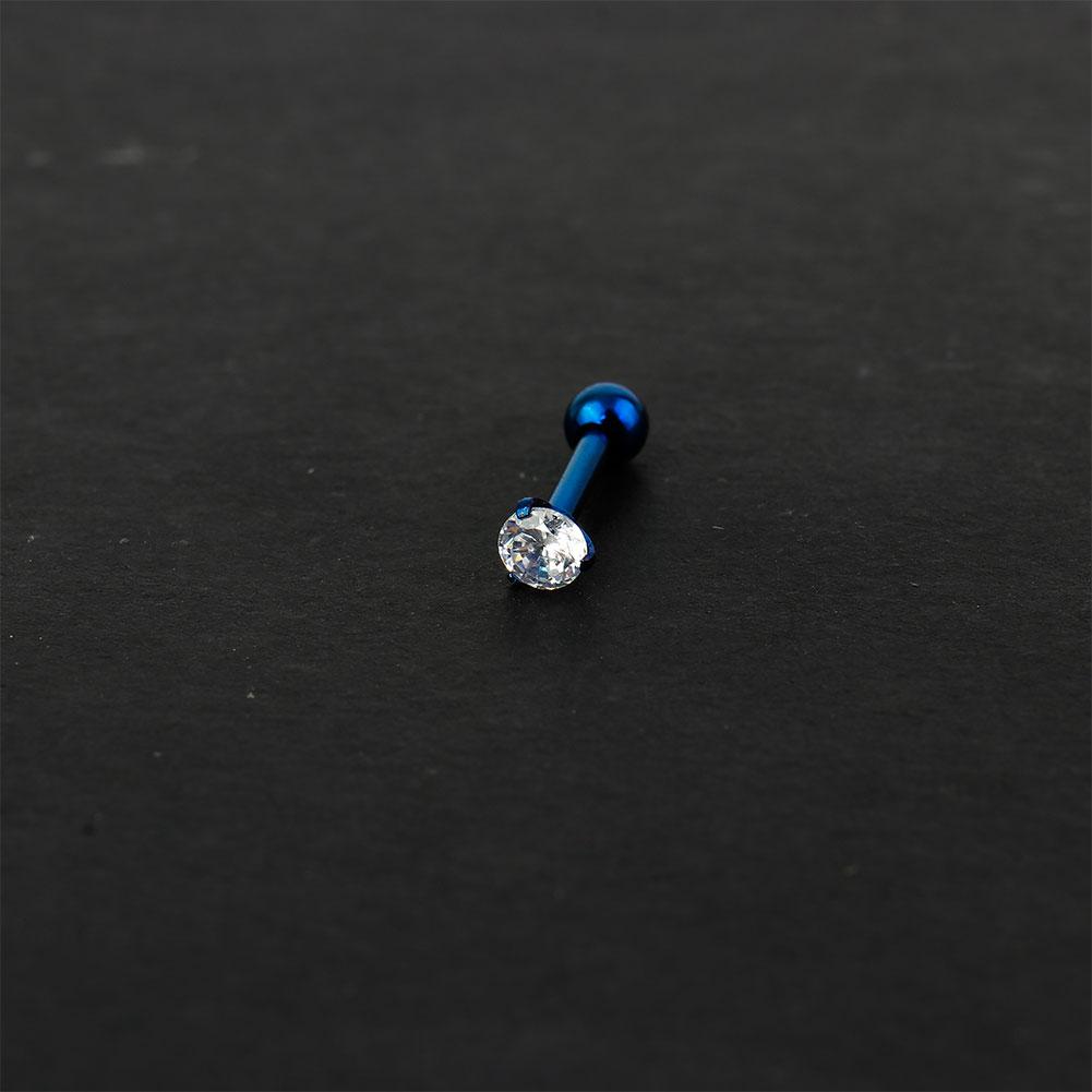 9 Farben Mode CZ 3 Prong Tragus Knorpel Edelstahl Ohrstecker Kristall Zirkon Ohrringe Piercing Schmuck