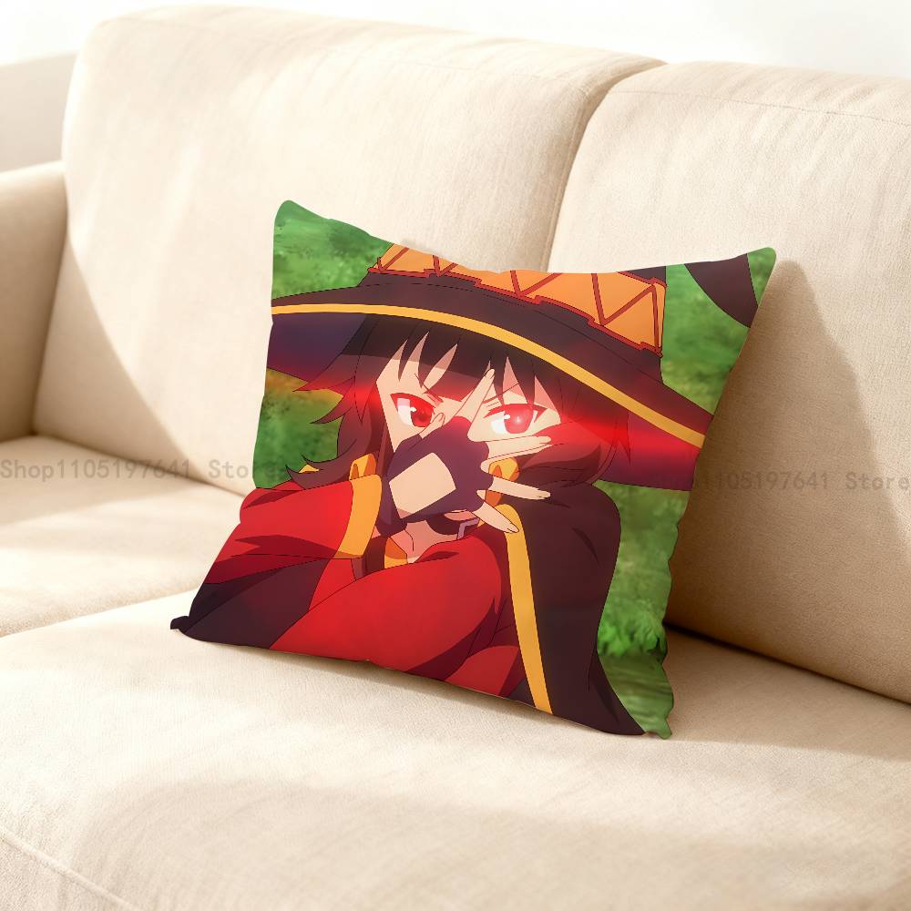 Megumin Anime K-KonoSubaS Kuddfodral Kuddeöverdrag Heminredning Födelsedagspresent Kuddfodral