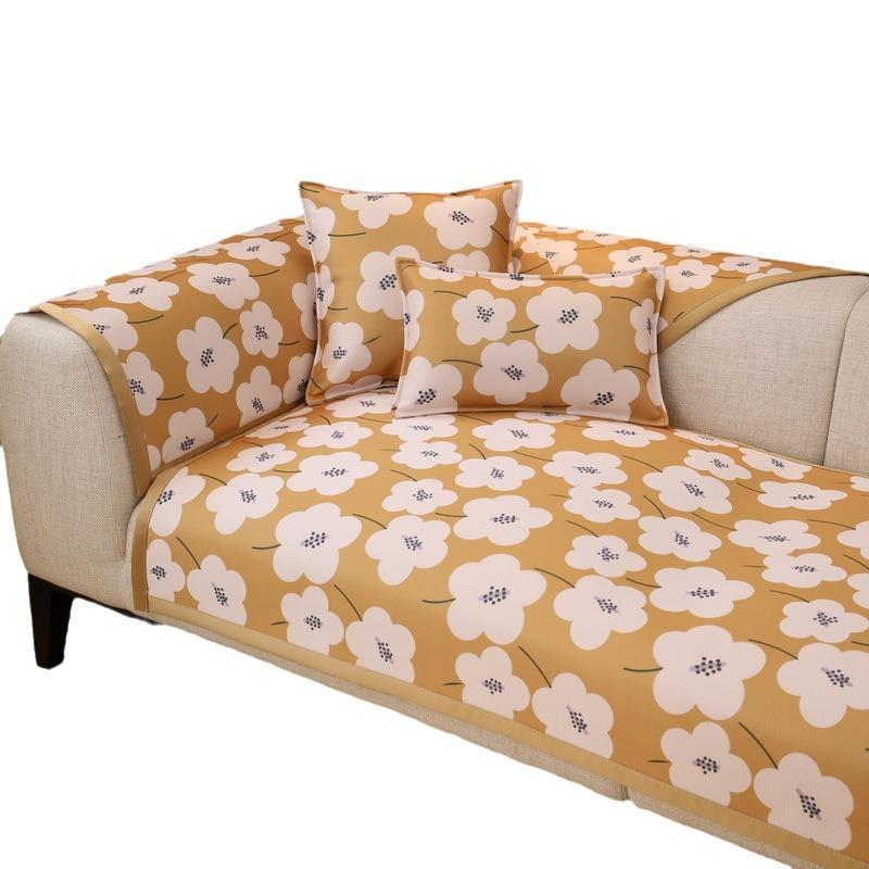 New Summer Sofa Cushion Summer Ice Silk Mat Seat Cushion All Seasons Non-Slip Leather Sofa Cover Cover Cloth Towel