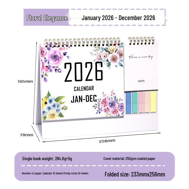 

Многофункциональный настольный календарь на 2026 год: Креативное настольное украшение высокой ценности и индивидуальный ежедневник